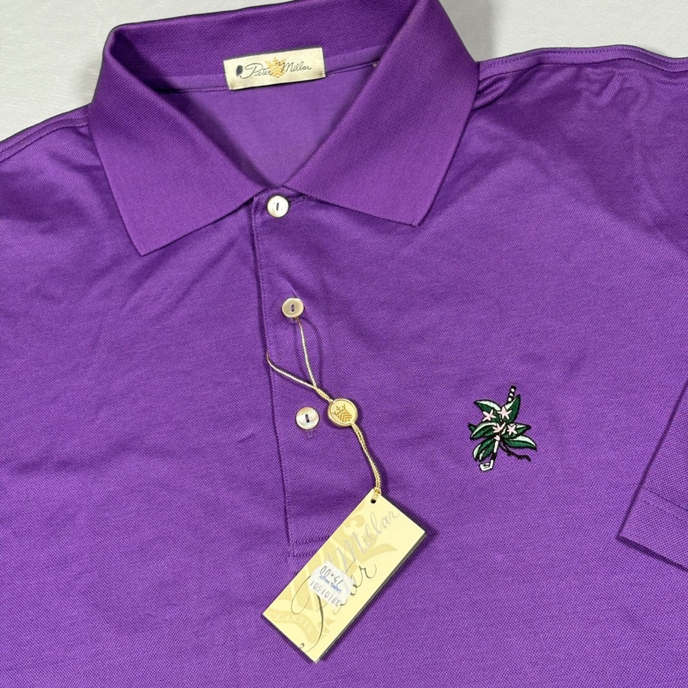 NWT Peter Millar Polo Shirt Mens Large Luxury Mercerized Cotton Laurel Valley